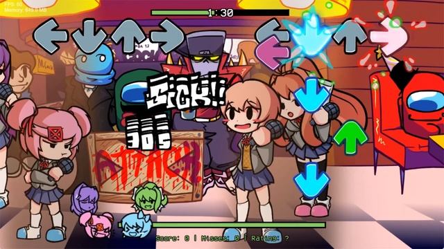 Friday Night Funkin - Literature Attack [FNF MOD/DOKI DOKI/PERFECT COMBO] смотреть онлайн