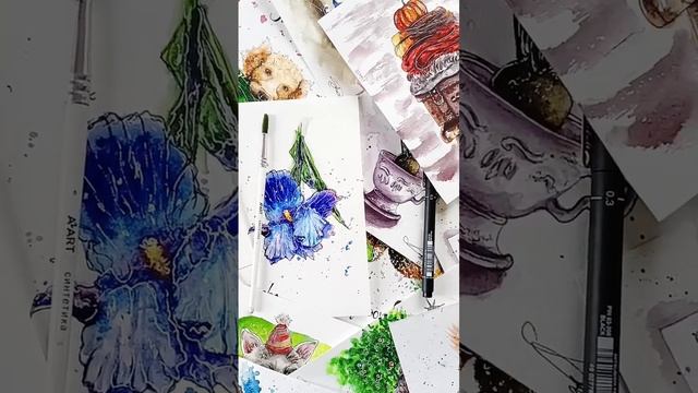 #drawing #watercolor #art смотреть онлайн
