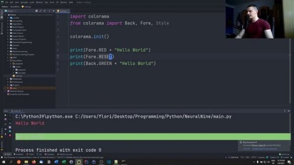 Colored Console Output in Python