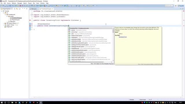 Création d'un plugin Spigot 1.8 #09 - Inventaires (GUI) смотреть онлайн