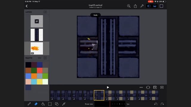 Drawing a Saw Trap in Pixaki on iPad Pro for my Pixel Art Game [No-Narration][Process] смотреть онлайн