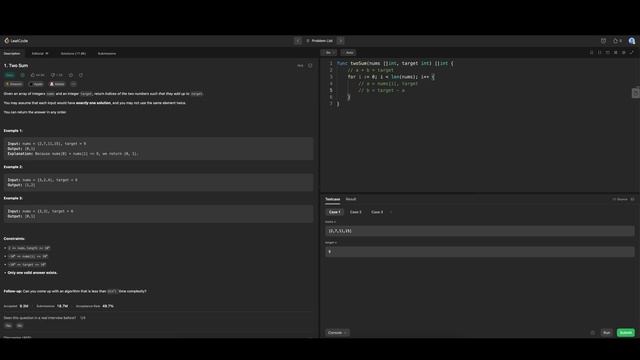 Решаем leetcode на языке Go (golang) - 1. Two Sum (easy) смотреть онлайн