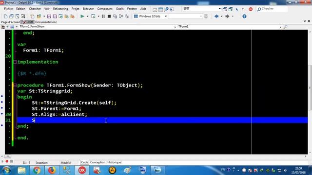 Delphi 20 StringGrid / 10 Creation Dynamic смотреть онлайн