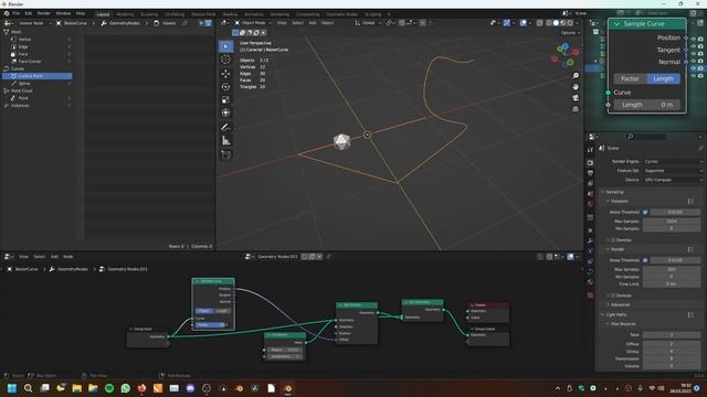 All Curve Nodes in Geometry Nodes | Blender 3.0 смотреть онлайн