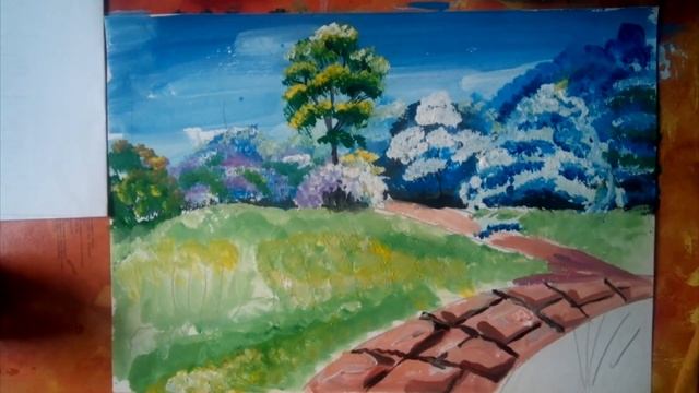 как нарисовать цветущий сад поэтапно для начинающих смотреть онлайн