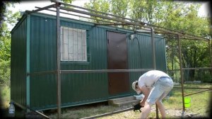 Крыша террасы для бытовки за 15 000 рублей своими руками