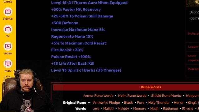 Diablo II Resurrected Rune Words - Bramble (Ral Ohm Sur Eth) смотреть онлайн