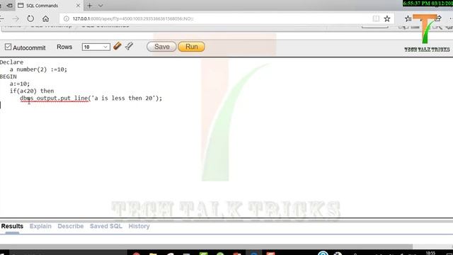 IF-THEN-ELSE statement in PL/SQL | Part -09 | In Hindi by Tech Talk Tricks смотреть онлайн
