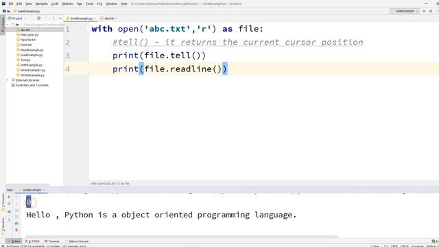 Python IO : tell() and seek() function | Python Tutorial #43 смотреть онлайн