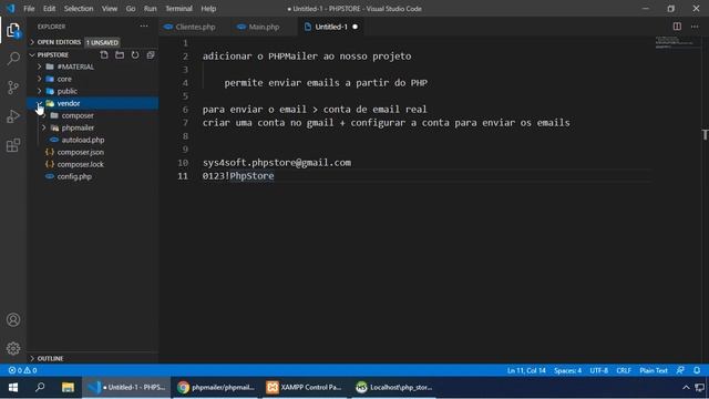 PHP Webstore #016 ADICIONAR PHPMAILER AO NOSSO PROJETO смотреть онлайн