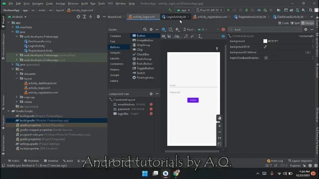 How to Create a Custom Email and Password Login with Firebase Authentication in Android Studio 1 смотреть онлайн