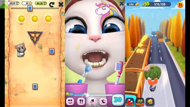 My Talking Angela Halloween - My Talking Tom - Talking Tom Gold Run Candy Side