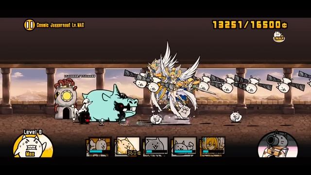 Cosmic Juggernaut LvMAX vs Goddess of Sunrise Sirius - The Battle Cats смотреть онлайн