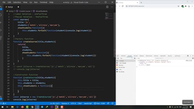 constructor function - آموزش جاوا اسکریپت смотреть онлайн
