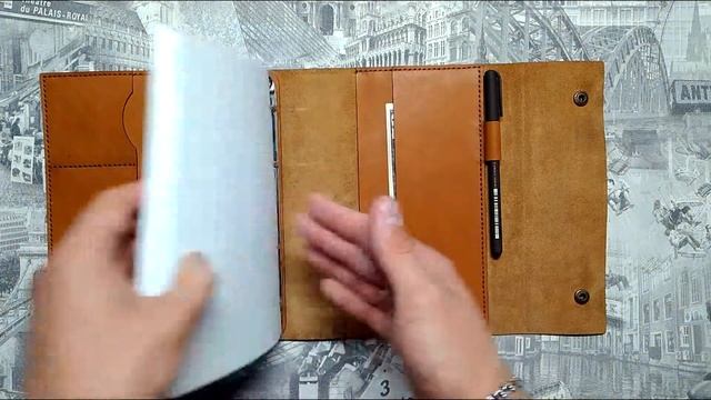 Блокнот на кольцах из натуральной кожи. Ручная работа // Diary from leather. handmade смотреть онлайн