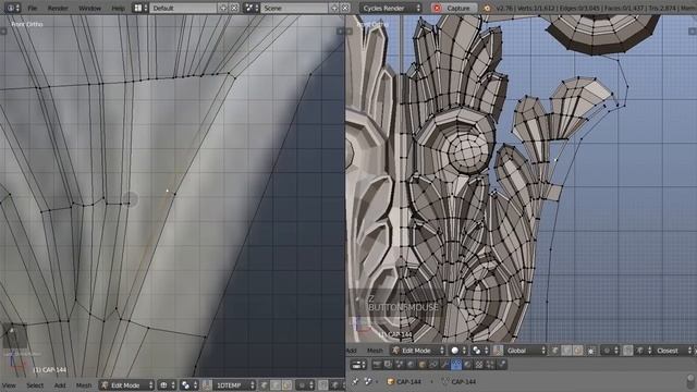 Blender 3D - simple capital modeling timelapse смотреть онлайн