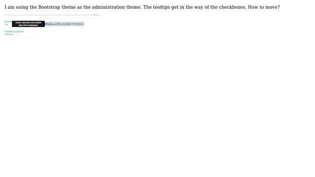 Drupal: How to Move Tooltip Away from Checkbox in Bootstrap Theme? смотреть онлайн