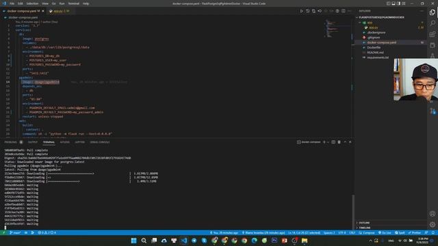 Hướng Dẫn Cài Đặt và Sử dụng Flask, PostgreSql, pgAdmin với Docker, VScode trên Window OS смотреть онлайн