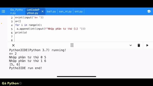 Python cơ bản - 2 cách nhập list (danh sách) từ bàn phím смотреть онлайн
