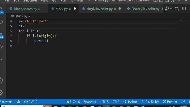 Filter Char And Digit From String in Python смотреть онлайн