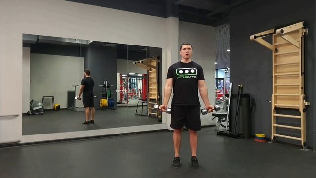 Подъем гантелей на бицепс стоя / Standing DB Curl смотреть онлайн