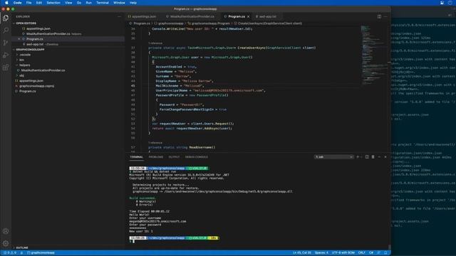 Demo - Create, update, and delete users with the Microsoft Graph смотреть онлайн