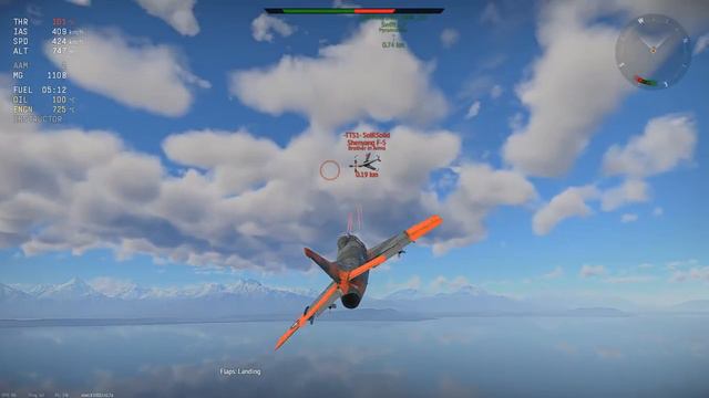War Thunder: G.91 R/4 rolling scissors example смотреть онлайн
