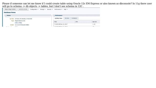 Am I able to create table using EM Express Oracle 12c смотреть онлайн