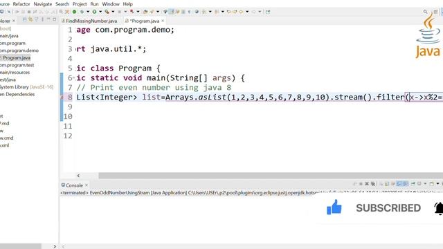 Java Coding Interview | How to find even number from list using java 8 (Hindi) смотреть онлайн