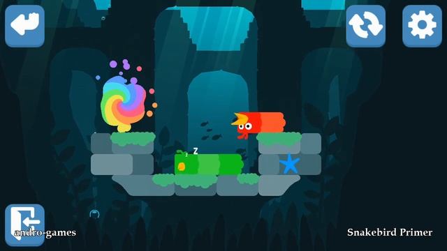 Snakebird Primer (by Noumenon Games) - puzzle game for android and iOS - gameplay. смотреть онлайн