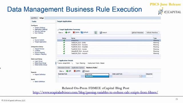 Data Management Business Rule Execution [Oracle PBCS Update - June 2018] смотреть онлайн