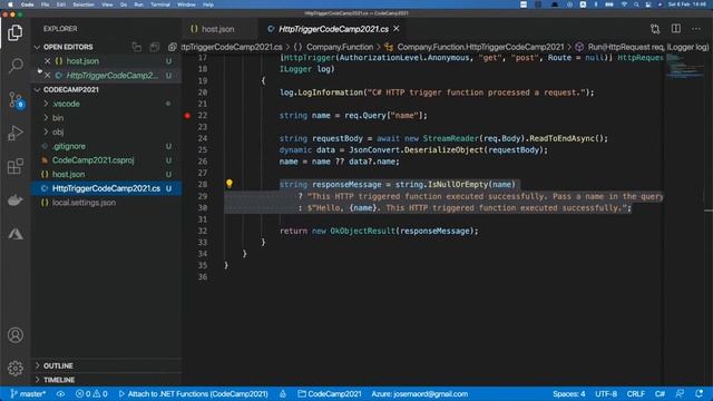 Webinar - Desarrolla, prueba y despliega con Azure Functions Core Tools y Visual Studio Code смотреть онлайн