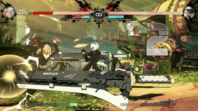 GUILTY GEAR STRIVE Bridget Nun mod Vs 2B mod 4K смотреть онлайн