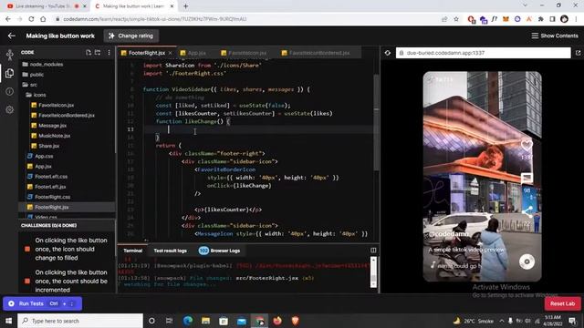 React JS | Day 22 b | React TIK TOK UI CLONE смотреть онлайн