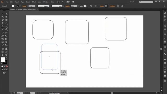 Adobe Illustrator CC Tutorial | Shape Tools – Rounded Rectangle Tool #C5-E2 смотреть онлайн