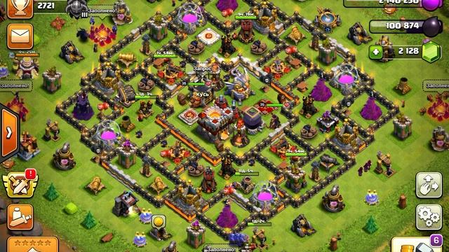 Атаки лвк + прокачка в Clash of clans смотреть онлайн