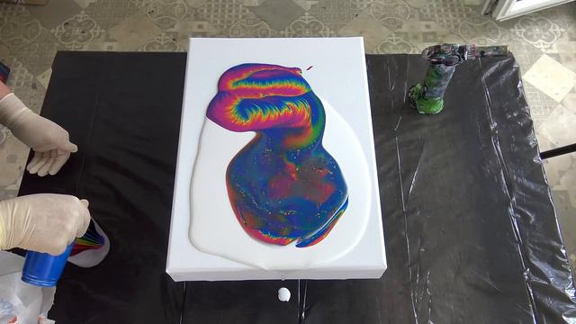 (974) Cells without Silicone Oil ~ Rainbow in a Split Cup ~ Acrylic Pour Painting ~ Fluid Art смотреть онлайн