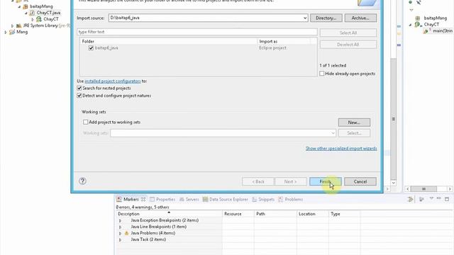 JAVA, Cách mở 1 project trong eclipse смотреть онлайн