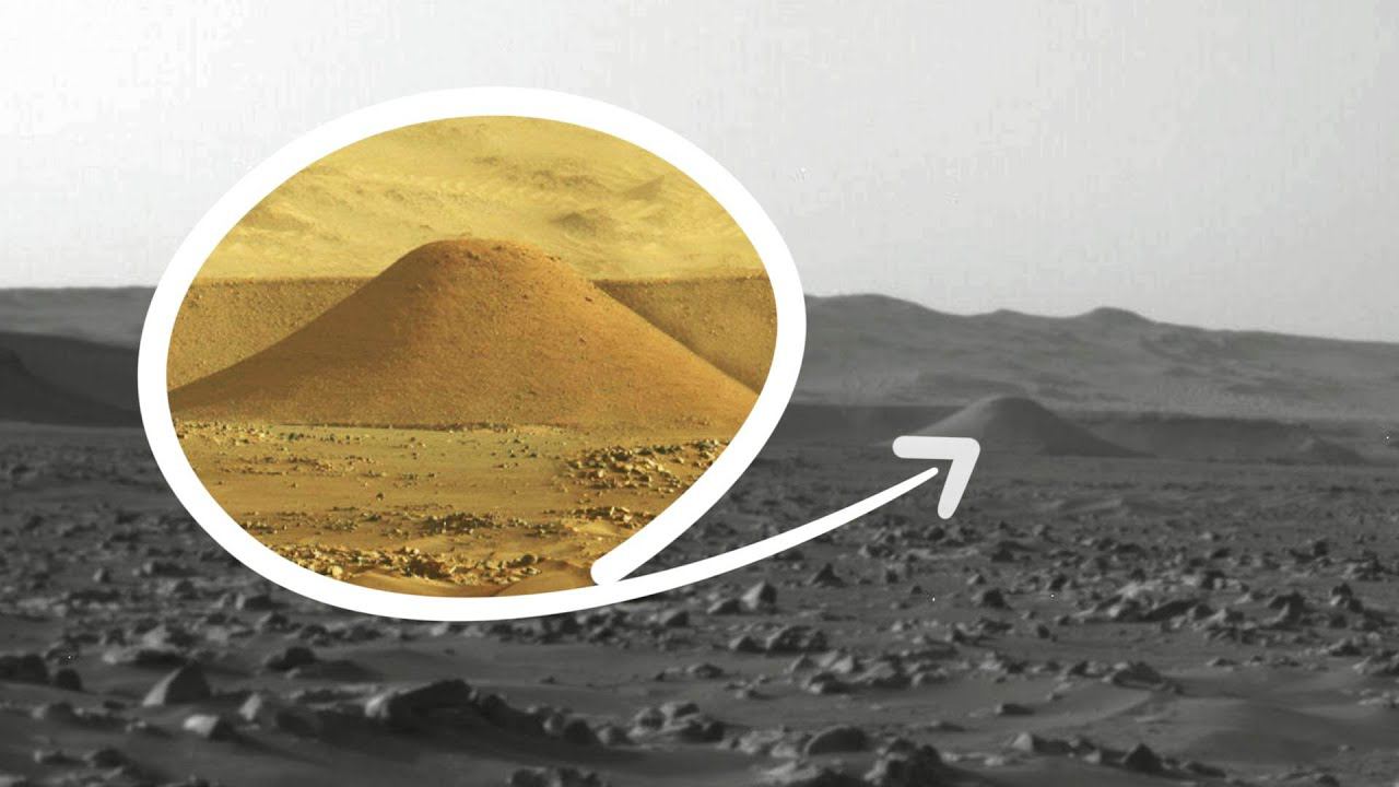 Курган на Марсе? Марсоход Perseverance сфотографировал необычно ровный холм смотреть онлайн