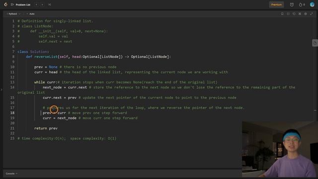 LeetCode Python Solutions: 206. Reverse Linked List #python #coding #leetcode смотреть онлайн