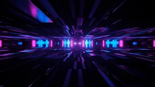 4K VJ Loop - Dark Cyber Space Neon Light смотреть онлайн