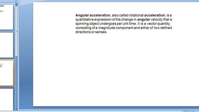 DEFINE Angular acceleration смотреть онлайн
