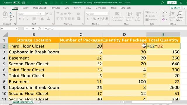 Fixing Common Excel Errors - Part 3: REF and VALUE смотреть онлайн
