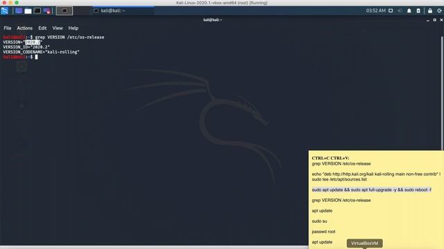 Как обновить Kali Linux до последней версии 2020.2 и получить Root? смотреть онлайн