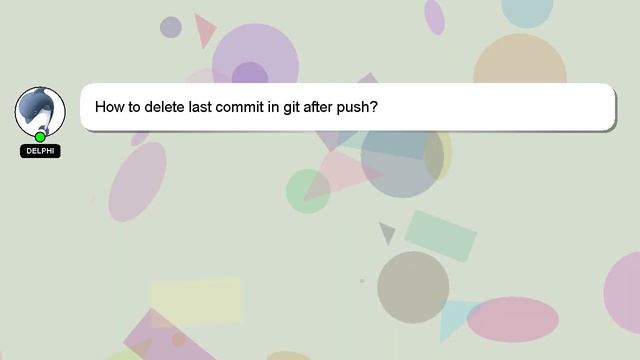 How to delete last commit in git after push? смотреть онлайн