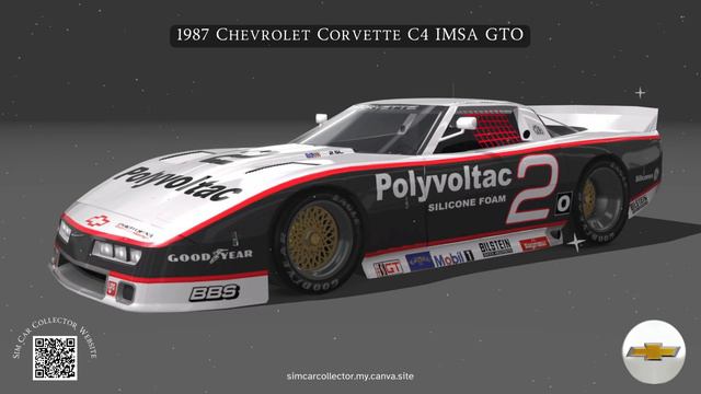 Chevrolet Corvette C4 IMSA GTO 1987 - Assetto Corsa Car Mod FREE + Screensaver #assettocorsa #acmod