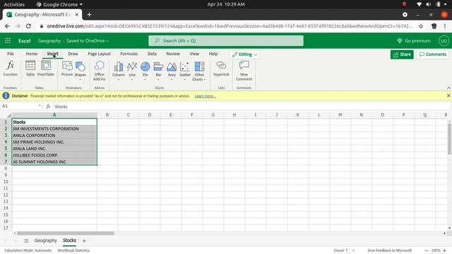 Microsoft Excel Geography and Stocks datatypes смотреть онлайн