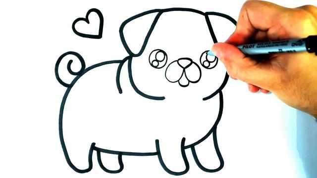 HOW TO DRAW A DOG - HOW TO DRAW A PUG смотреть онлайн