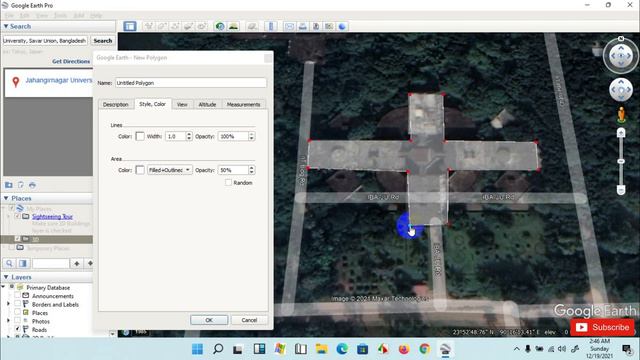 Digitization In Google Earth Pro With 3D View II Digitization Google Earth Image