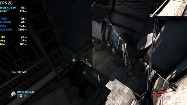 Tom Clancy's Splinter Cell: Blacklist - Intel HD 520 [i3 6006U + 8GB RAM] смотреть онлайн